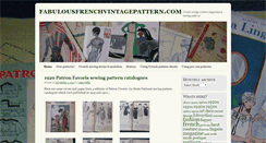 Desktop Screenshot of fabulousfrenchvintagepattern.com