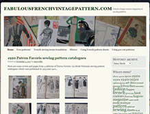 Tablet Screenshot of fabulousfrenchvintagepattern.com